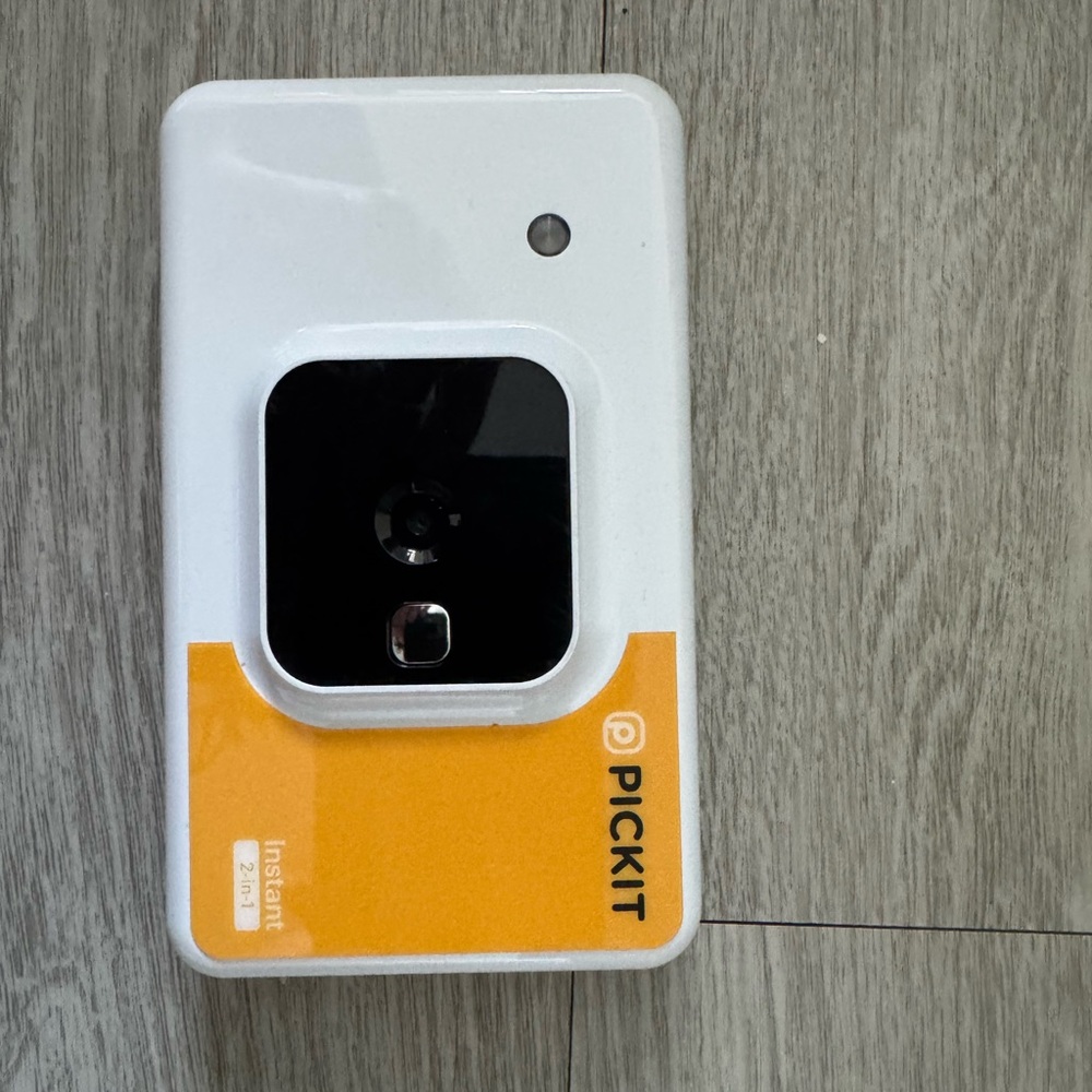 Pickit Instant Camera in White and Orange